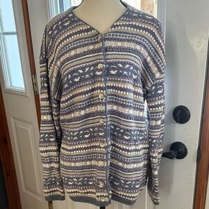 Vintage Premier Multicolor Patterned Cardigan